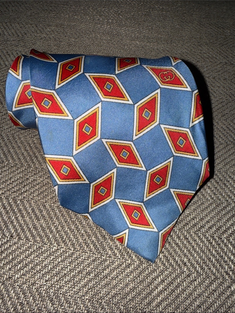 Gucci Blue 100% Silk Tie